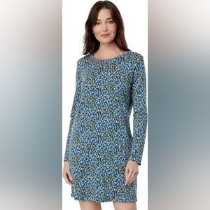 Toad & Co Blue Floral Windmere II Athleisure Pocket Dress Medium